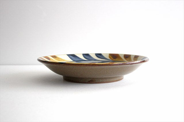 Toshin Kiln Round Plate Deigo Arabesque 21cm/8.3in | Tsuboya Ware  Yachimun-Detail2