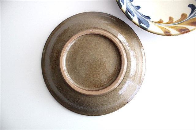 Toshin Kiln Round Plate Deigo Arabesque 21cm/8.3in | Tsuboya Ware  Yachimun-Detail3