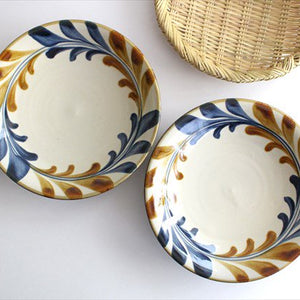 Toshin Kiln Round Plate Deigo Arabesque 21cm/8.3in | Tsuboya Ware  Yachimun-Detail8