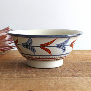 Toshin Kiln Ramen Bowl Bougainvillea  | Tsuboya Ware Yachimun-TOP