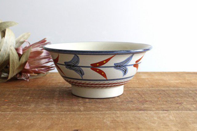 Toshin Kiln Ramen Bowl Bougainvillea  | Tsuboya Ware Yachimun-TOP