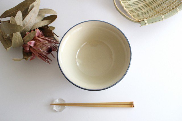 Toshin Kiln Ramen Bowl Bougainvillea  | Tsuboya Ware Yachimun-Detail2