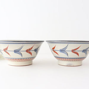 Toshin Kiln Ramen Bowl Bougainvillea  | Tsuboya Ware Yachimun-Detail4