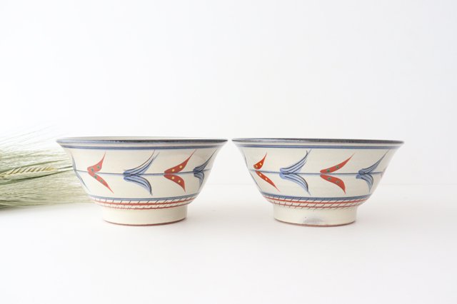 Toshin Kiln Ramen Bowl Bougainvillea  | Tsuboya Ware Yachimun-Detail4