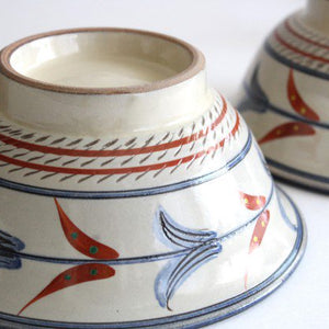 Toshin Kiln Ramen Bowl Bougainvillea  | Tsuboya Ware Yachimun-Detail6