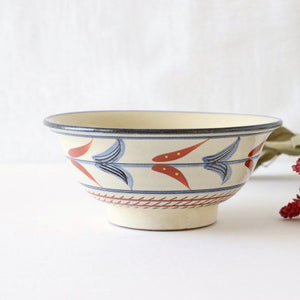 Toshin Kiln Ramen Bowl Bougainvillea  | Tsuboya Ware Yachimun-Detail7
