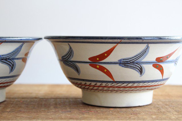 Toshin Kiln Ramen Bowl Bougainvillea  | Tsuboya Ware Yachimun-Detail8