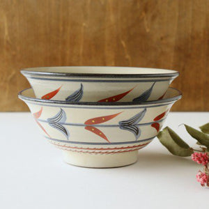 Toshin Kiln Ramen Bowl Bougainvillea  | Tsuboya Ware Yachimun-Detail10