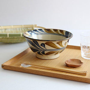 Toshin Kiln Ramen Bowl Deigo Arabesque  | Tsuboya Ware Yachimun-Detail12