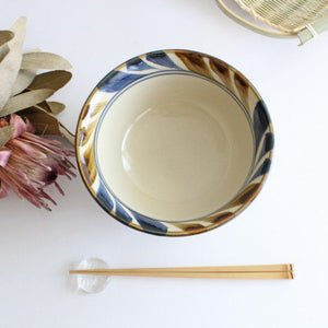 Toshin Kiln Ramen Bowl Deigo Arabesque  | Tsuboya Ware Yachimun-Detail9
