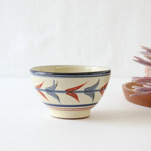 Toshin Kiln Soup Bowl Red Bougainvillea | Tsuboya Ware Yachimun-TOP