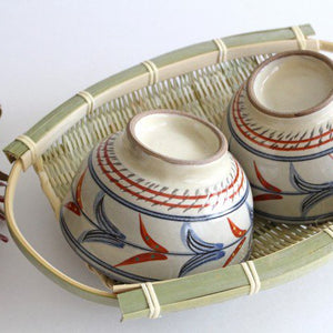 Toshin Kiln Soup Bowl Red Bougainvillea | Tsuboya Ware Yachimun-Detail4