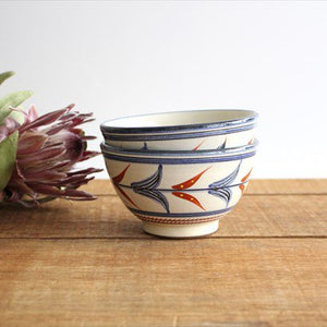 Toshin Kiln Soup Bowl Red Bougainvillea | Tsuboya Ware Yachimun-Detail10