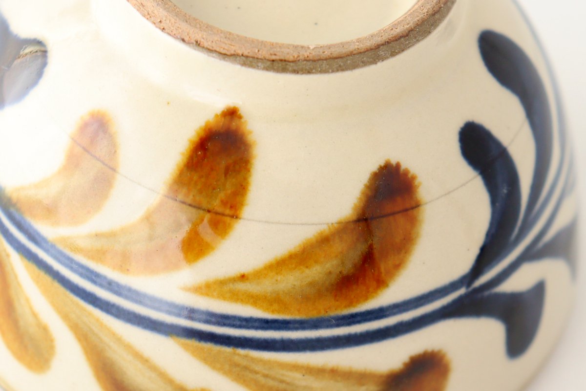 Toshin Kiln Soup Bowl Deigo Arabesque | Tsuboya Ware Yachimun-Detail11