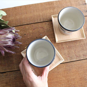 Toshin Kiln Soba Choko Red Bougainvillea Small | Free Cup Tsuboya Ware Yachimun-Detail2
