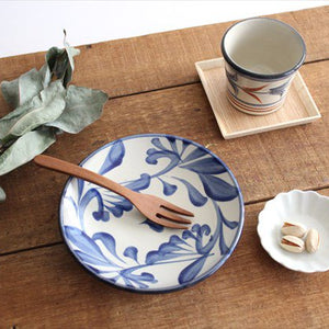 Toshin Kiln Soba Choko Red Bougainvillea Small | Free Cup Tsuboya Ware Yachimun-Detail12