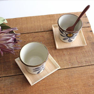 Toshin Kiln Soba Choko Blue and Brown Arabesque Small | Free Cup Tsuboya Ware Yachimun-Detail3