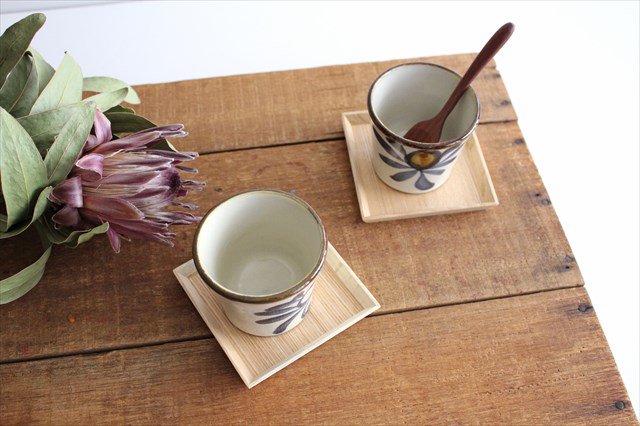 Toshin Kiln Soba Choko Blue and Brown Arabesque Small | Free Cup Tsuboya Ware Yachimun-Detail3