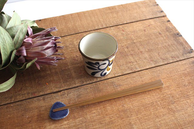 Toshin Kiln Soba Choko Blue and Brown Arabesque Small | Free Cup Tsuboya Ware Yachimun-Detail9