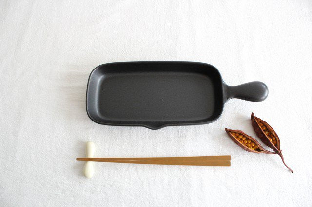 Grill Long Square Hand Plate Heat-resistant | Banko Ware