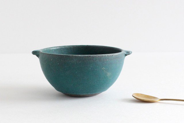 Multi-bowl with Handles Turquoise Blue | Serving Bowl Mino Ware