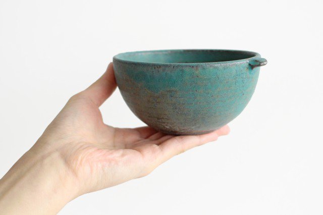 Multi-bowl with Handles Turquoise Blue | Serving Bowl Mino Ware