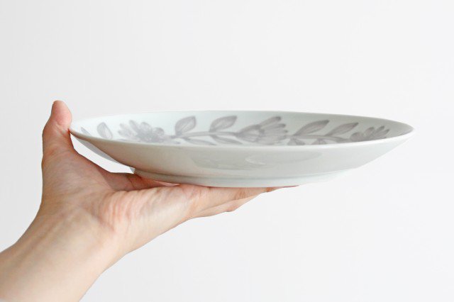 Round Plate Daisy Gray 22㎝/8.6in | Hasami Ware