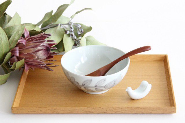 Round Bowl Gray Daisy 13.5cm/5.3in | Serving Bowl Hasami Ware