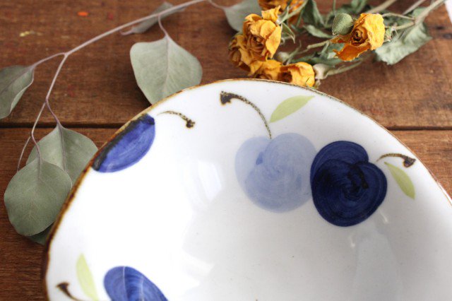 Deformed Bowl Blue Apple M | Serving Bowl Hasami Ware