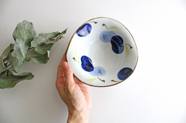 Deformed Bowl Blue Apple M | Serving Bowl Hasami Ware