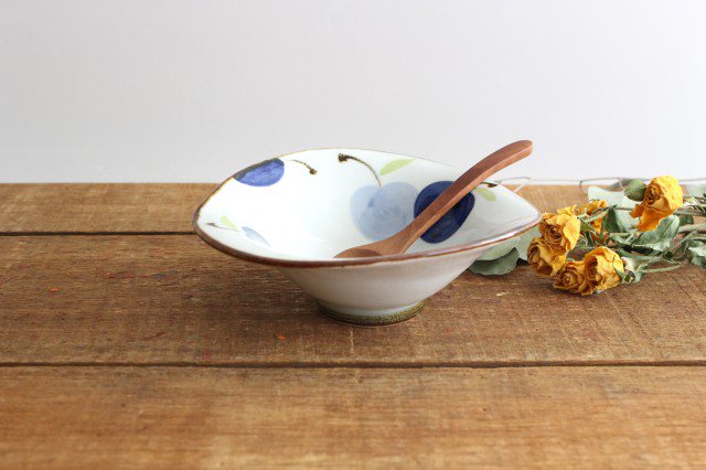 Deformed Bowl Blue Apple M | Serving Bowl Hasami Ware