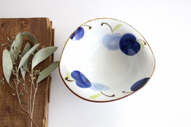 Deformed Bowl Blue Apple M | Serving Bowl Hasami Ware