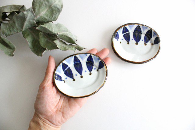 Sauce Plate Blue Petal | Hasami Ware
