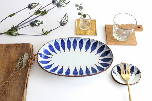 Sauce Plate Blue Petal | Hasami Ware