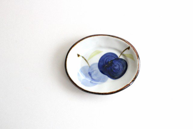 Sauce Plate Blue Apples | Hasami Ware
