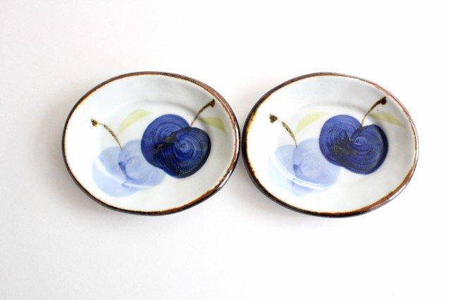 Sauce Plate Blue Apples | Hasami Ware