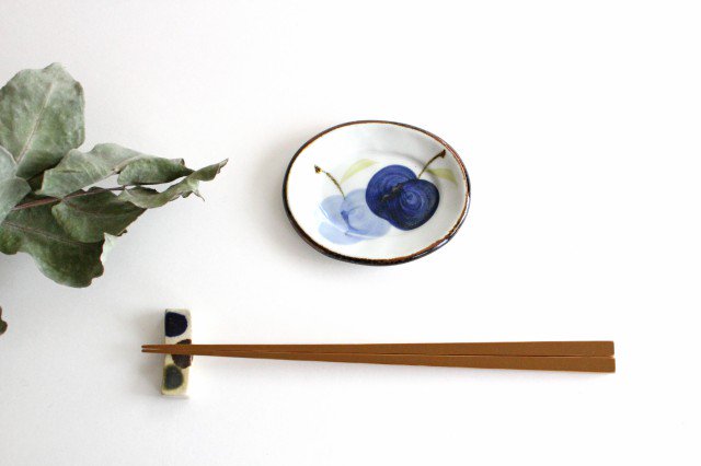 Sauce Plate Blue Apples | Hasami Ware