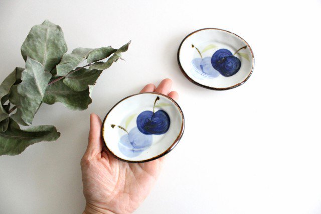 Sauce Plate Blue Apples | Hasami Ware