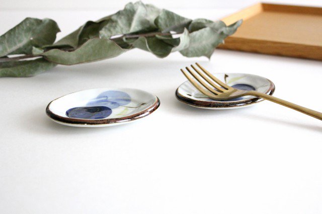 Sauce Plate Blue Apples | Hasami Ware