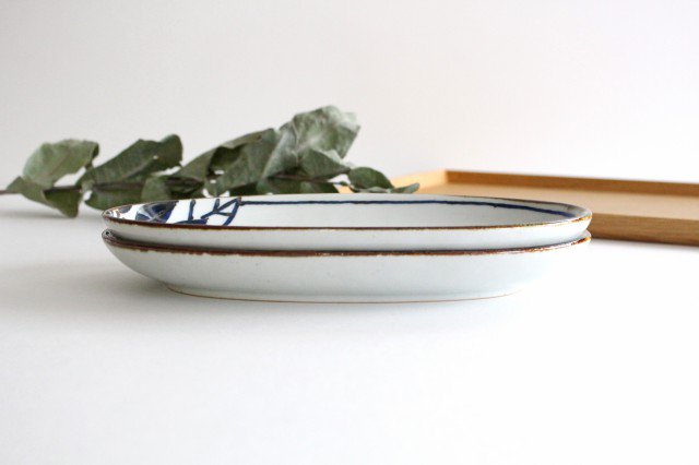 Oval Plate Blueme | Hasami Ware