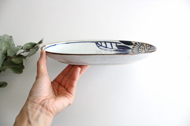 Oval Plate Blueme | Hasami Ware