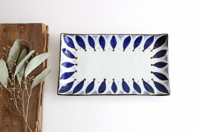 Rectangle Plate Petal |Sushi Plate Hasami Ware-TOP