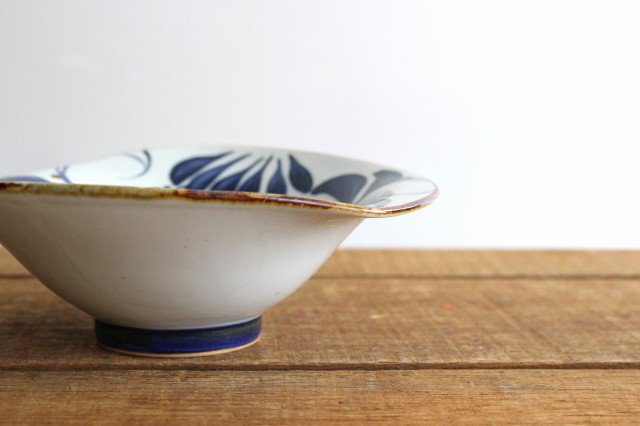 Deformed Bowl Blue Arabesque M | Serving Bowl Hasami Ware