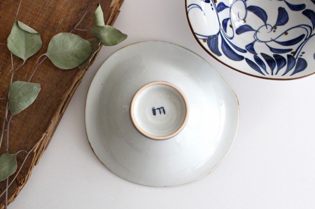 Deformed Bowl Blue Arabesque M | Serving Bowl Hasami Ware