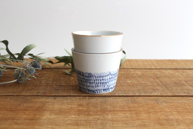 Soba Choko Blue Arabesque | Free Cup Arita Ware
