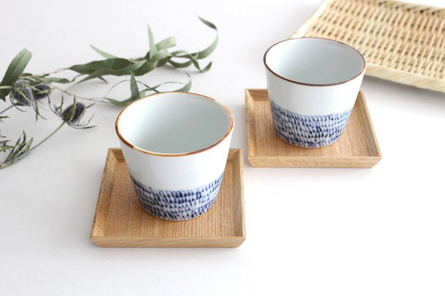 Soba Choko Blue Arabesque | Free Cup Arita Ware
