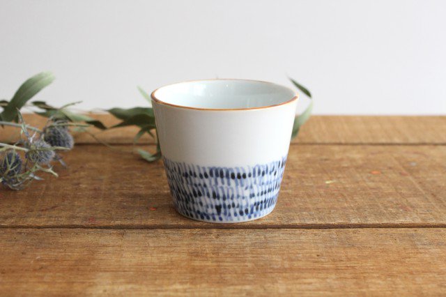 Soba Choko Blue Arabesque | Free Cup Arita Ware
