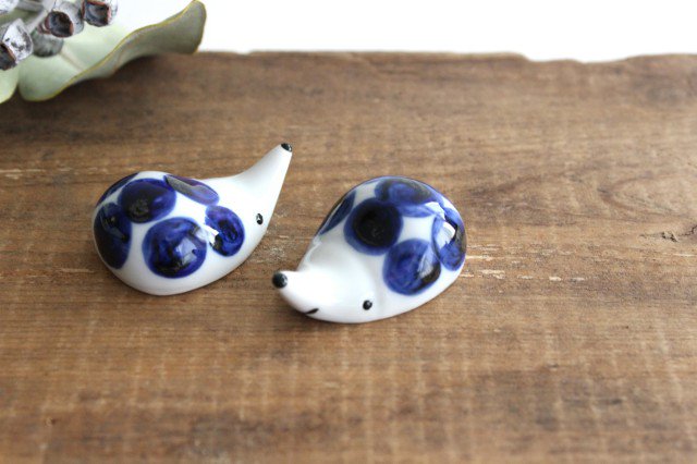 Hedgehog Chopstick Rest Bubbbles | Hashioki Hasami Ware