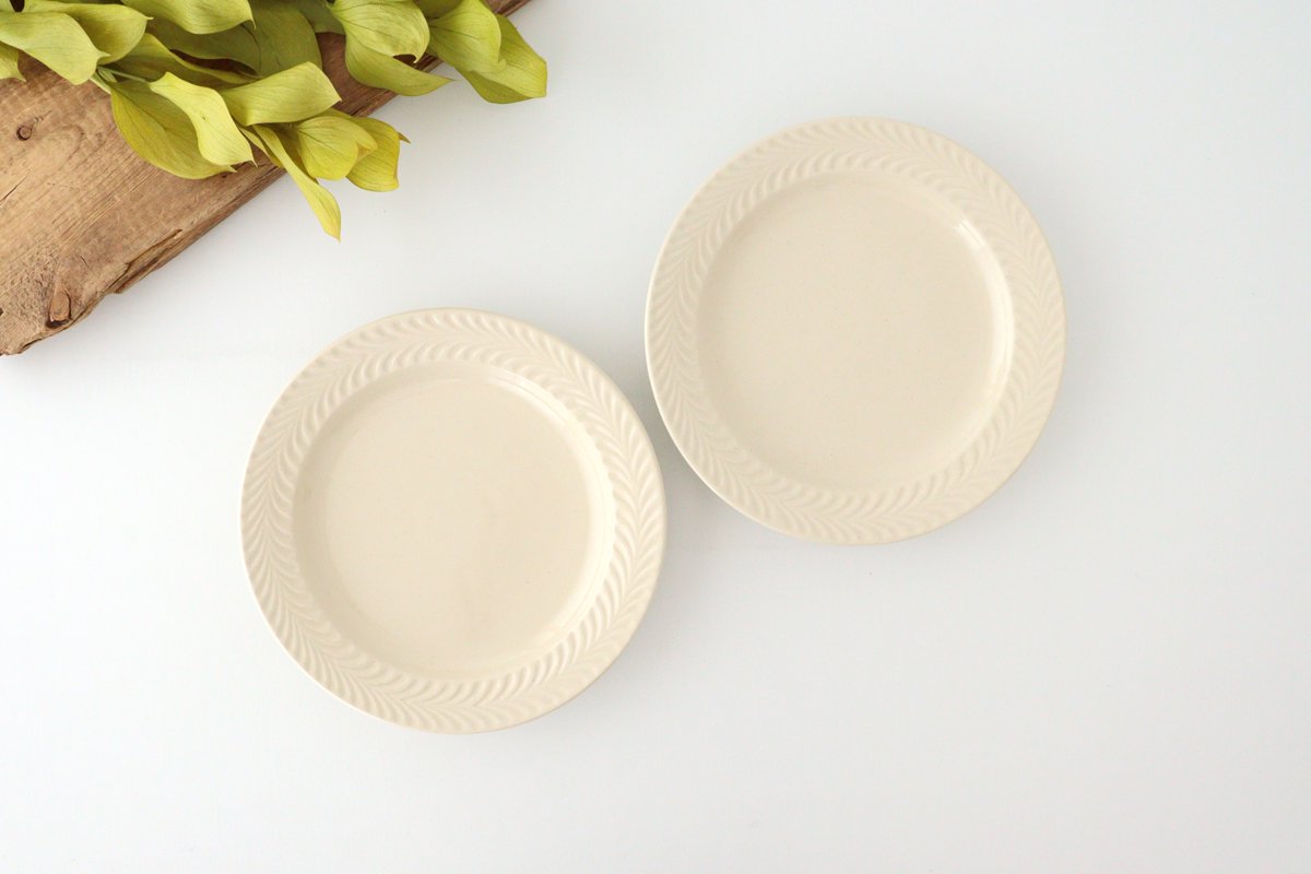 Round Plate Rosemary Ivory 17.5㎝/6.9in | Hasami Ware