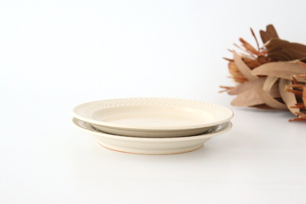 Round Plate Rosemary Ivory 17.5㎝/6.9in | Hasami Ware